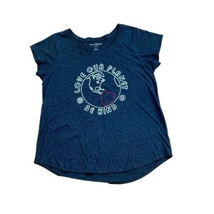 Lucky‎ Brand XL Love Our Planet Graphic Tee Dark Gray Eco Earth Kind Vibes